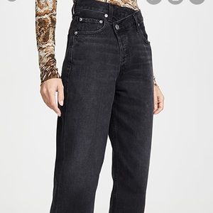 Agolde Criss Cross Upsized Jeans in Black